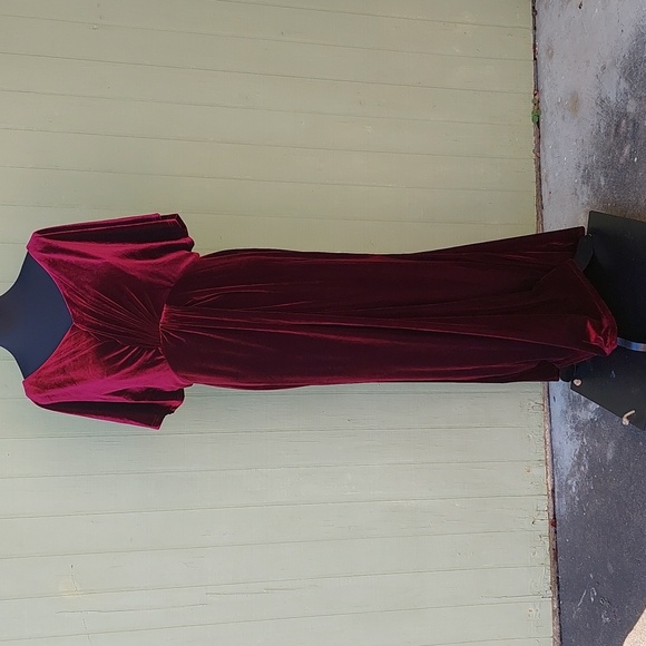 Revelry Burgundy Gwen Maxi Dress Sz 14 - Picture 4 of 14